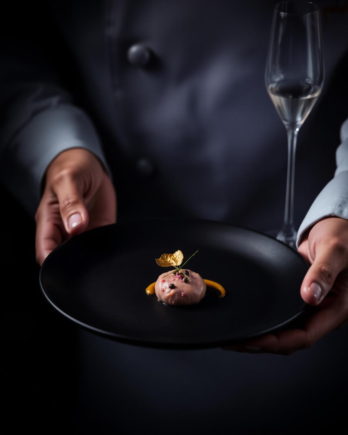 Chef plating a luxury dish for Feast & Fest